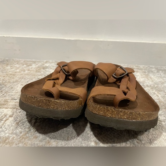 White Mountain Crawford Womens Sandal Whiskey Leather US Size 8M Brown Braid - Picture 4 of 7